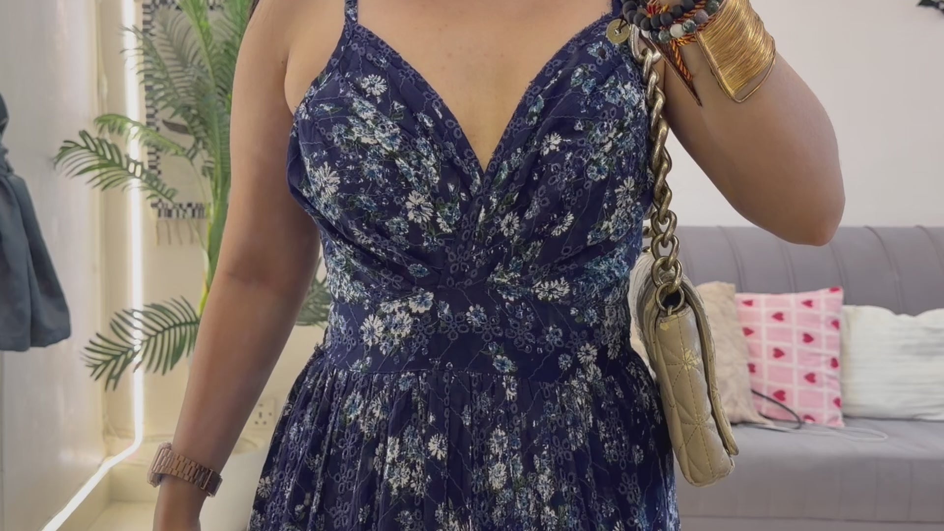 26 chickenkari work dress  (with close up video) 28-34 bust
