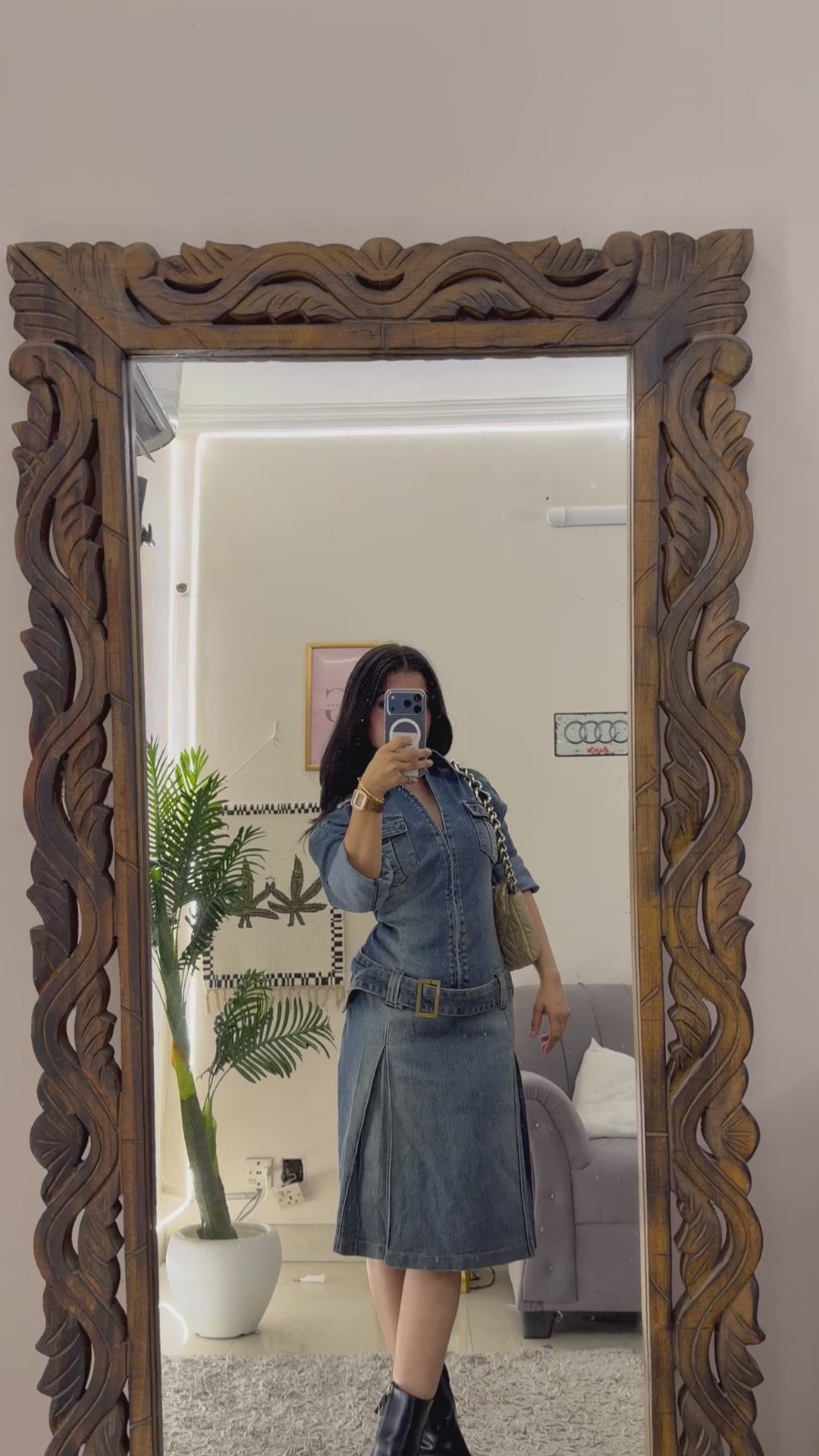 21 Denim Dress Free size up to bust 38/L37