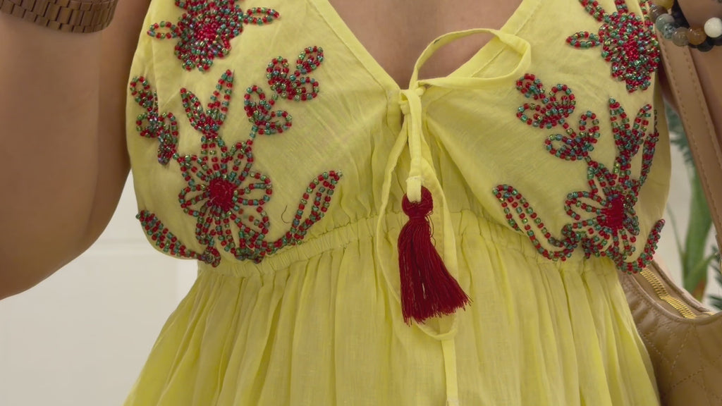 29 Pure Bead Work Dress S-M