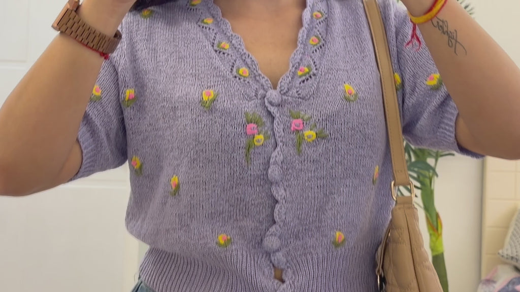 61 summer top (check detail) 30-34 bust