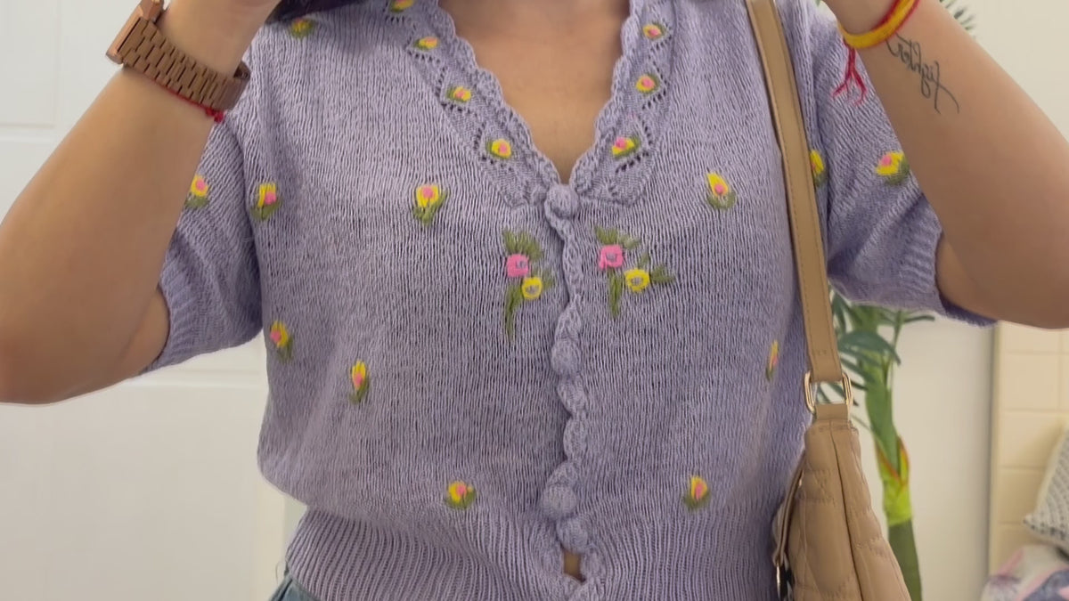 61 summer top (check detail) 30-34 bust